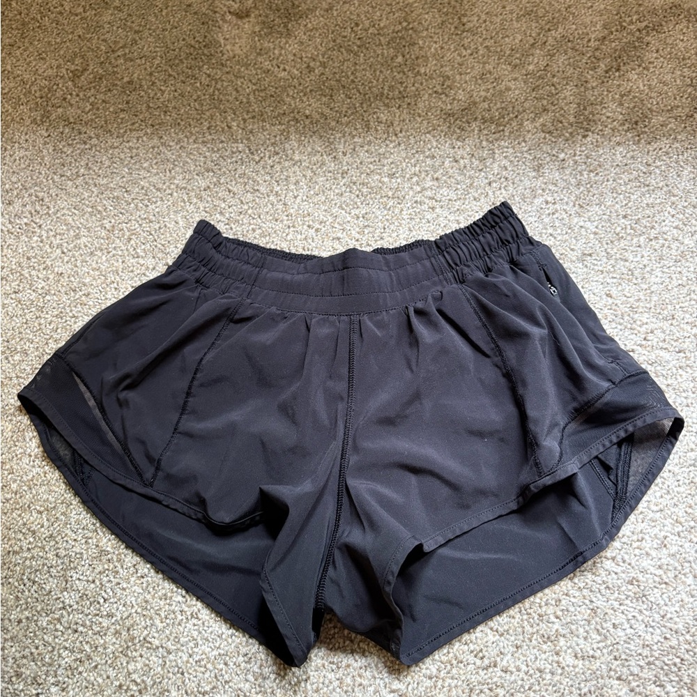 Lululemon Athletica Black Hotty Hot shorts